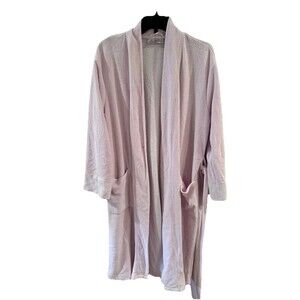 Natori Soft Pink Terry Robe Size Small Tie And Pockets Excellent Condition Cozy